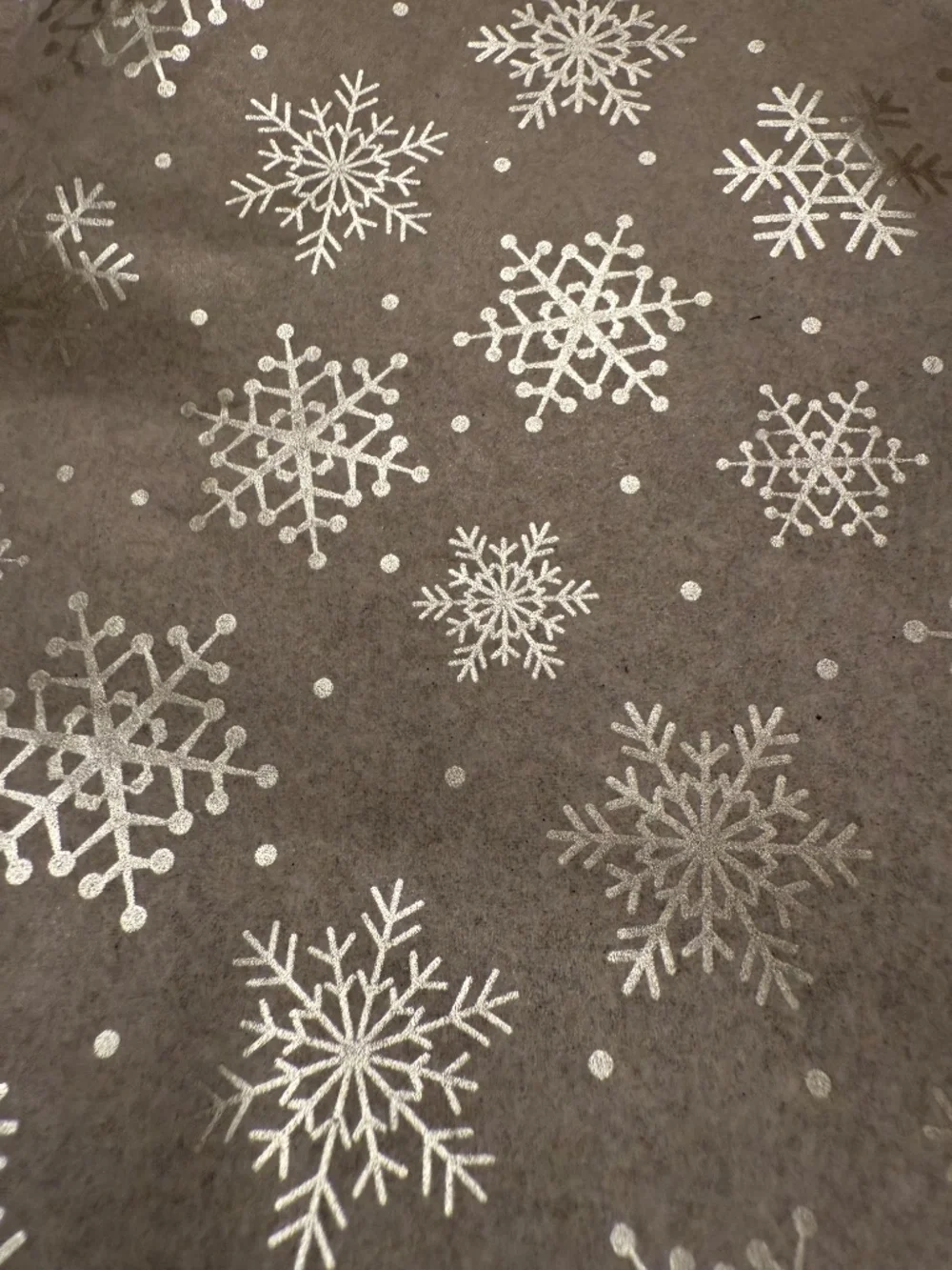Luxury 20x30in Silver Metallic Snowflake Bulk Tissue Paper 240 Pieces, Xmas, NWT